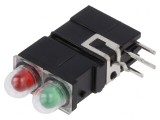 LED Roșu/Verde 3.9mm 2 Diode 2mA 60&deg;