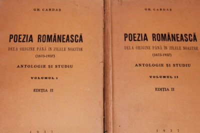 POEZIA ROMANEASCA DE LA ORIGINE PANA IN ZILELE NOASTRE (1673-1937) foto