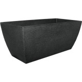 Cumpara ieftin Ghiveci Plastic Antracit Geli 80x40x34 cm, Rezistent UV si Inghet, Dreptunghiular, Gradina/Exterior