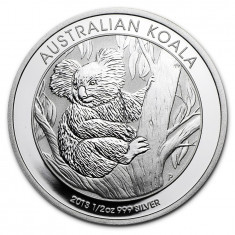 Moneda argint lingou + livrare GRATIS, Koala 2013 1/2 uncie foto