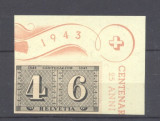 Switzerland 1943 Stamp centenary Mi.419 corner MH S.738, Nestampilat