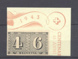 Switzerland 1943 Stamp centenary Mi.419 corner MH S.738