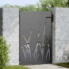 VidaXL Poartă de grădină Negru 85 x 125 cm Oțel vopsit &icirc;n pulbere 42015865