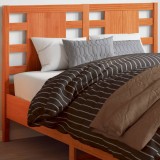 Gossi tablie de pat, maro ceruit, 135 cm, lemn masiv de pin