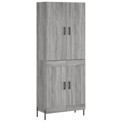 Dulap inalt, gri sonoma, 69,5x34x180 cm, lemn compozit foto
