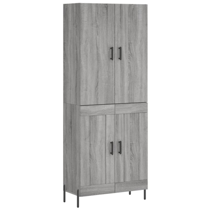 Dulap inalt, gri sonoma, 69,5x34x180 cm, lemn compozit