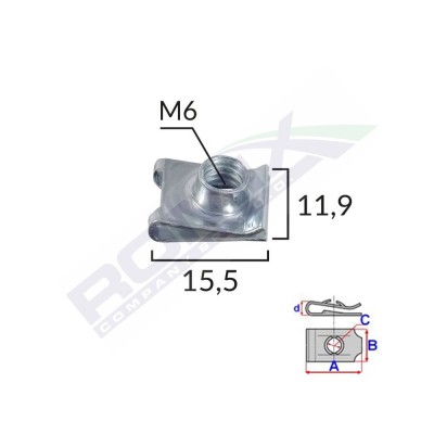 Clips Metalic Fixare Universal Set 10 Buc 135192 16039-RMX foto