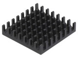 Radiator Extrudat cu Aripioare BGA Negru 27,9mm x 27,9mm