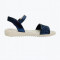 Sandale de piele naturala cu catarama fete Brantano 35, 12-18 luni, Talpa picior: 22 cm, Albastru inchis, 35 EU