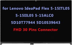 Ansamblu Display Laptop, Lenovo, Flex 5-15ALC05 Type 82HV, 5D10S39643, 15.6 inch, LED, rezolutie Full HD 1920x1080, touchscreen, 30 pini