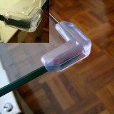 Aparatori de colt din plastic pentru suprafete din sticla, 35x10mm, Transparent, 4 bucati, CMCLASS