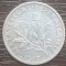 (A722) MONEDA DIN ARGINT FRANTA - 1 FRANC 1917, SEMANATOAREA