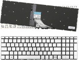 Tastatura Laptop Gaming, HP, Pavilion 15-EC, 15Z-EC, TPN-Q299, iluminata, argintie, layout US