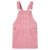 Rochie Salopeta Copii Velur Roz 116 (5-6 ani) VidaXL Bumbac Poliester Elastan Bretale Ajustabile Buzunare