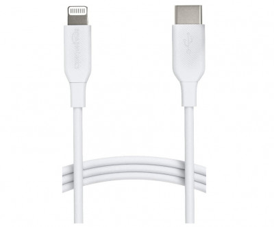 Cablu de incarcare USB-C la Lightning ABS Amazon Basics, 1.83m, alb - SECOND foto