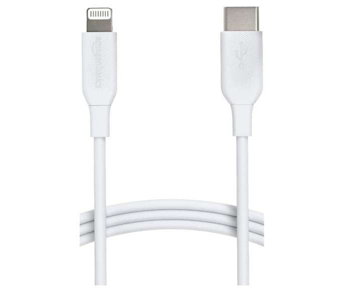 Cablu de incarcare USB-C la Lightning ABS Amazon Basics, 1.83m, alb - SECOND