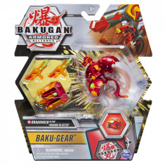 Figurina Bakugan S2 - Ultra Dragonoid cu echipament Baku-Gear Magma Blaster foto