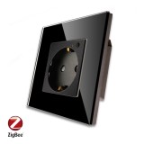 Cumpara ieftin Priza inteligenta Zigbee Luxion cu monitorizare consum si rama din sticla