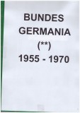 GERMANIA BUNDES 1955-1970-Colectie completa de timbre nestampilate, 16 ani, Nestampilat