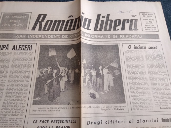 ZIARUL ROMANIA LIBERA NR 119 16 MAI 1990