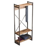 Cumpara ieftin Cuier mobilier intrare Baker nuc-negru 90x34x180cm