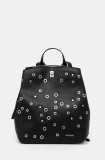 Desigual rucsac REBEL SUMY BLACK femei, culoarea negru, mic, cu imprimeu, 25SAKP19