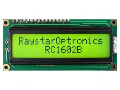 Afișaj LCD alfanumeric FSTN 16x2 galben LED foto