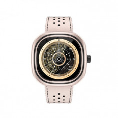 Smartwatch Doogee DG Ares Gold, Bratara din piele, LCD HD 1.32 , Ritm cardiac, Saturatie oxigen, Monitorizare somn, 300mAh