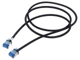 Patch cord U/FTP 6a 1m LSZH negru 32AWG, Goobay