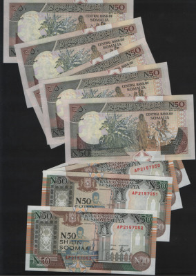 Somalia 50 shilin shillings 1991 unc pret pe bucata foto