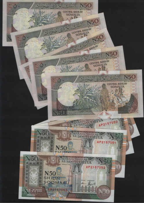 Somalia 50 shilin shillings 1991 unc pret pe bucata