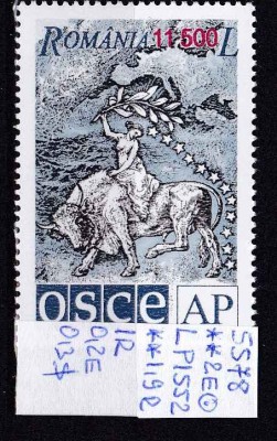 2001 A 10 a Sesiune anuală a adunării parlamentare a OSCE LP1552 MNH Pret 1+1Lei foto