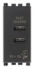 Priza USB tip C dubla 5V 3A 1M Vimar Arke gri antracit 19292.CC