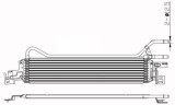 Radiator racire ulei motor, termoflot Ford C-MAX, Focus C-Max 01.2007-12.2011, motor 2.0, 107 kw, benzina, cv automata, 584x121x22 mm, racitor transm, Rapid