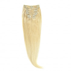 Clip-On Par Natural 60cm 100gr Blond Ultra Cenusiu #LightSilver foto