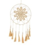 Talisman Prinzator de Vise Decorativ Crem cu Lemn și Floare, CMCLASS