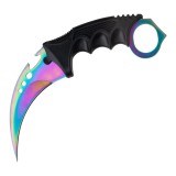 Cumpara ieftin Cutit Vanatoare IdeallStore Fade Break Karambit CS:GO, 19cm, Otel Inoxidabil Multicolor, Teaca Plastic