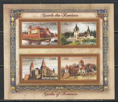 Romania 2008 - #1810A Castele din Romania M/S 1v MNH foto