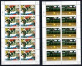 Rusia 2003, Mi #1061-1062 Klb, minicoli de 10, sport, tenis, Cupa Davis, MNH, cota 70 &euro;!