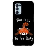 Husa compatibila cu Oppo A15s model Too lazy to be lazy, Silicon, TPU, Viceversa, Transparent, Carcasa