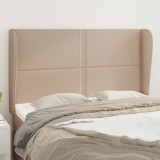VidaXL Tăblie pat cu aripioare cappuccino 147x23x118/128 cm piele eco