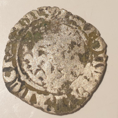 Franța Gros 1420 argint Carol Vl cel Nebun foto