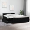 VidaXL Cadru de pat cu sertare, negru, 90x200 cm 3103487