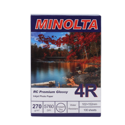 Hartie foto Minolta 10x15, 270g, RC Premium Glossy, 100 coli foto