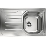 Chiuveta de bucatarie OLL 611, 790x500, picurator stanga, inox dekor