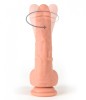 Vibrator Realist R9, Vibrating &amp; Rotating, Remote Control, Silicon Lichid, USB, Natural, 21 cm