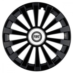 Set 4 capace roti Meridian Negru pentru gama auto Fiat, R14 foto
