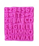 Cumpara ieftin Forma silicon cu Cifre, Litere, Piciorus, Manuta, Biberon, Dinozaur, Suzeta, Roz, 21 cm, 493COF