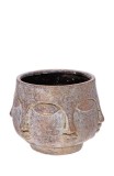 Cumpara ieftin Ghiveci flori ciment gri bronz Face 22 x 16 cm