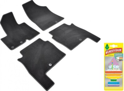 Covorase auto din mocheta Umbrella pentru Hyundai Santafe II (CM) (2011-prezent) , Sisteme fixare inele metalice 12mm + Odorizant Auto Bradut Wunder-b foto